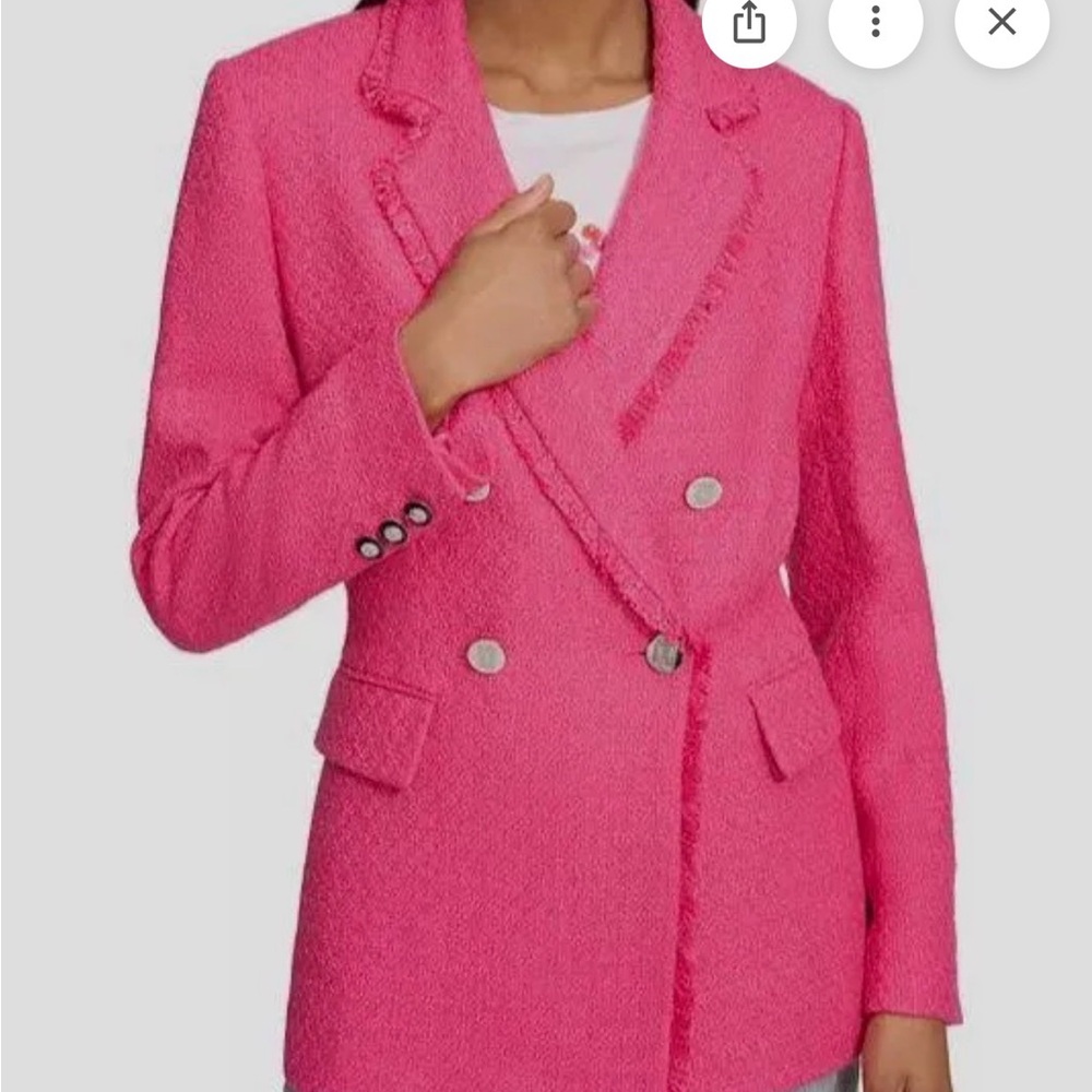 Karl Lagerfeld size 2 pink NWT tweed blazer. - Picture 13 of 14